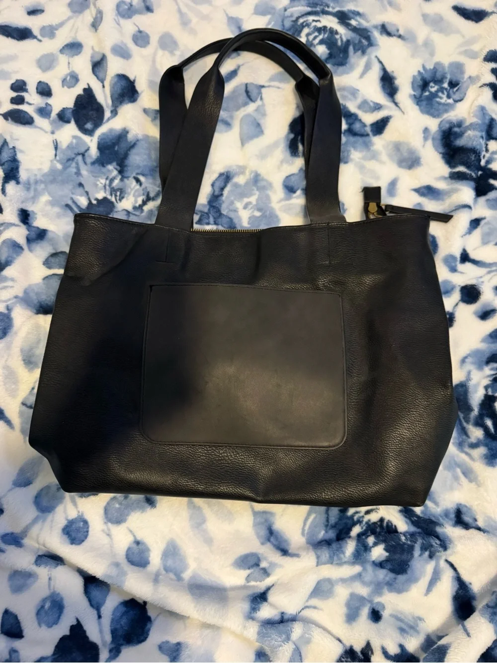 Universal Thread Classic Leather Black Women's Tote Bag